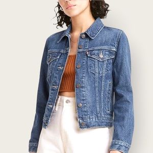 Women’s Levi’s Original Denim Jeans Trucker Jacket, Button-up